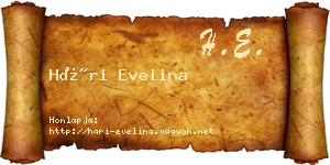 Hári Evelina névjegykártya